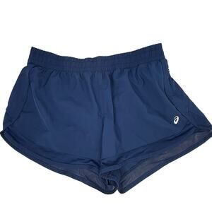 ASICS Navy Running Shorts Women’s XL Lined 3” Inseam Mesh Trim